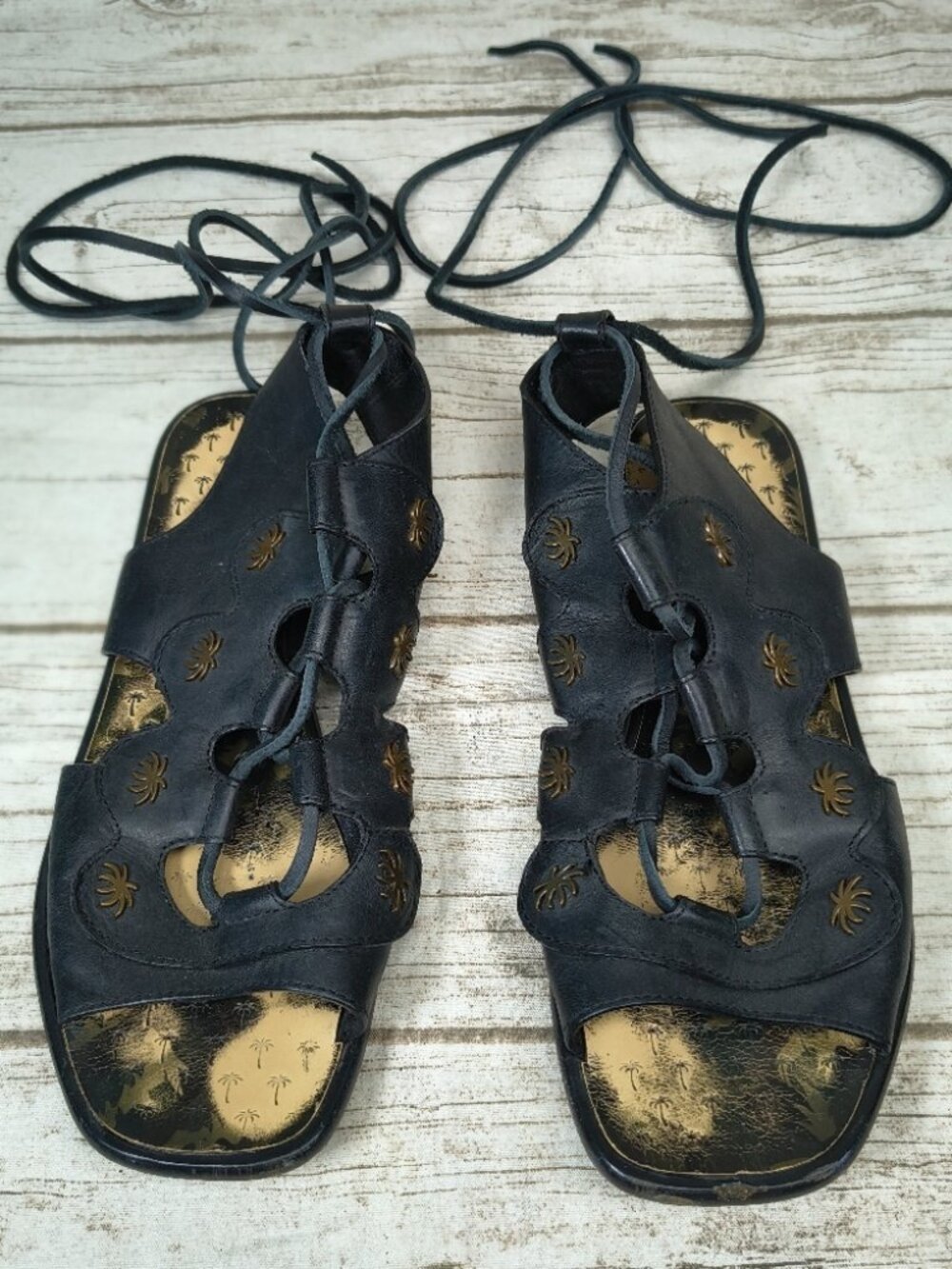 Tomas Maier Black Leather Gladiator Sandals Women Size 9